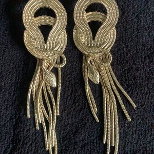 New Snake Drop Gold style Big earrings gorgeous